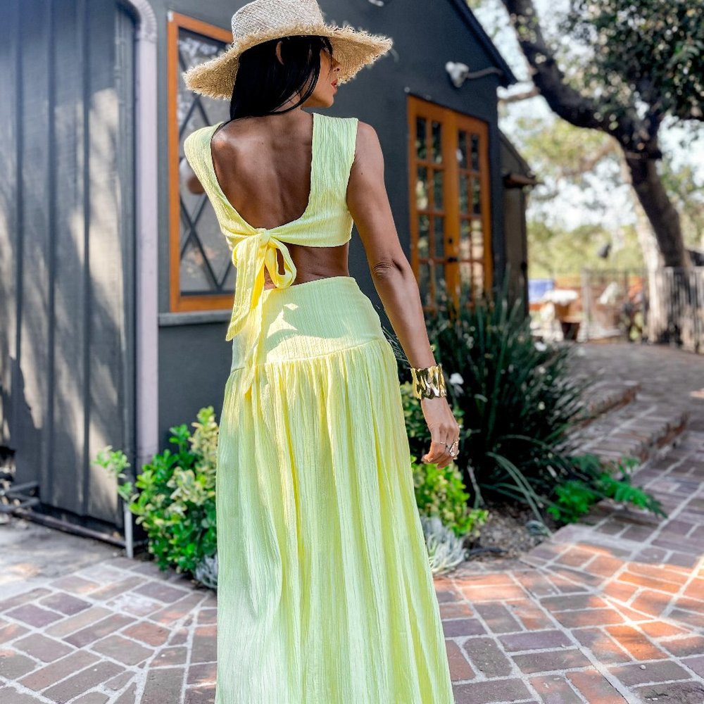 Bohemian Lemon Yellow Two Piece Set - Picture 12 of 13